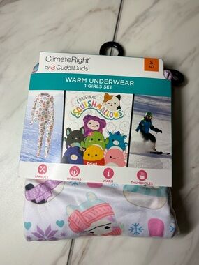 Cuddl Duds SQUISHMALLOWS 2 Piece Warm Baselayer Set Girls Size 6/7